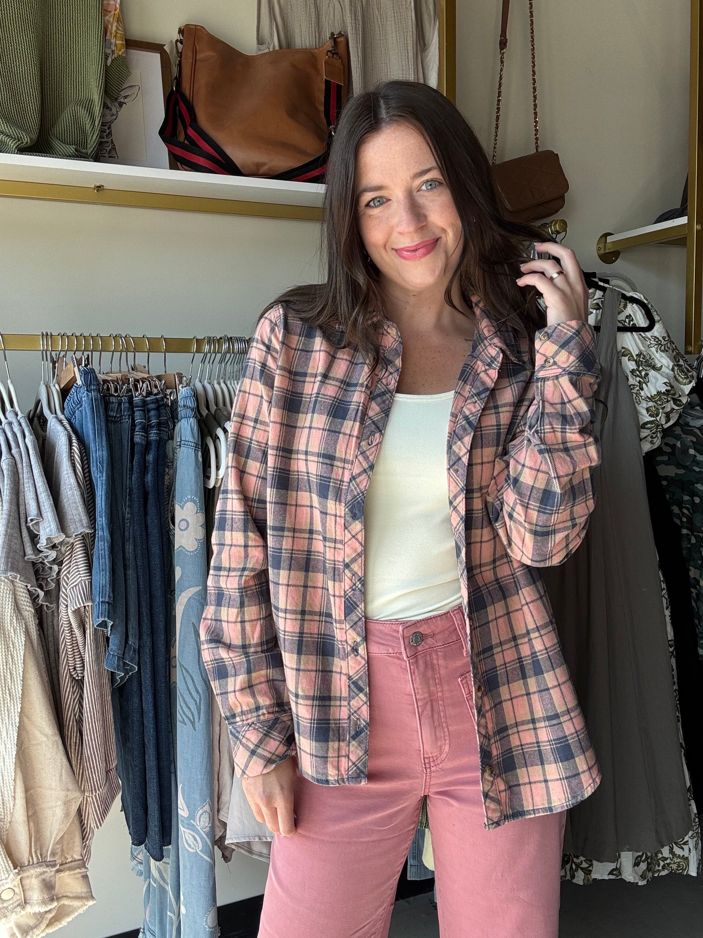 Trudy Plaid Button Up