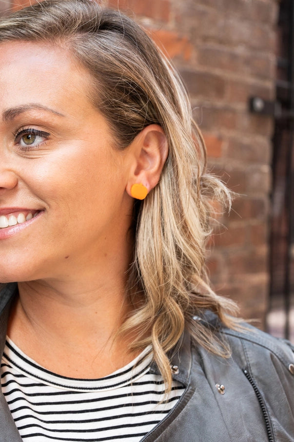 Pumpkin Stud Earrings