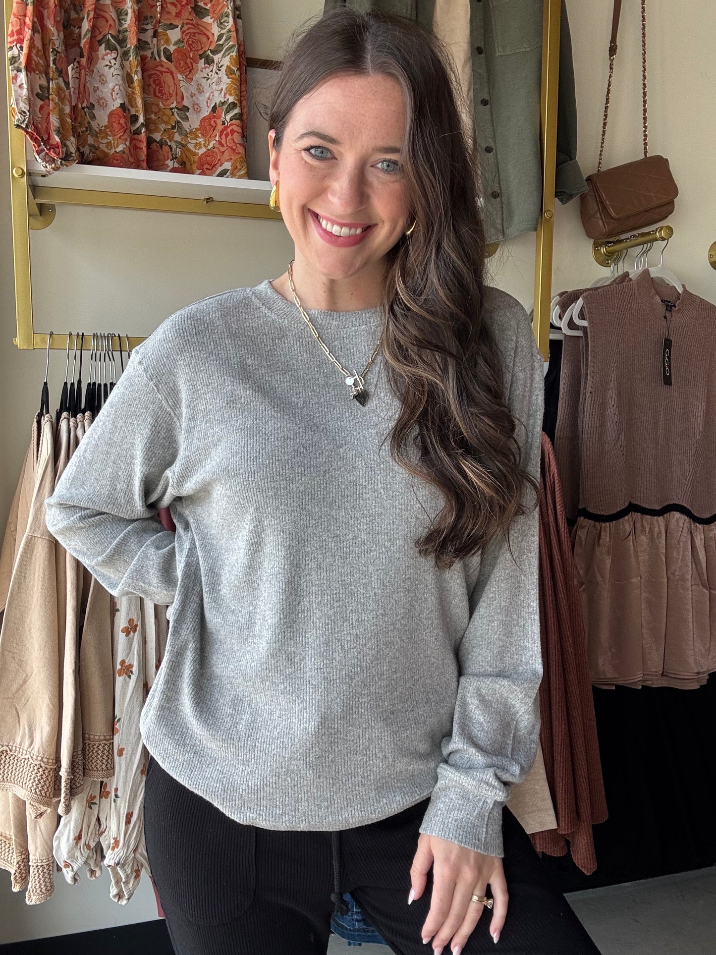 Light Grey Corrine Pullover