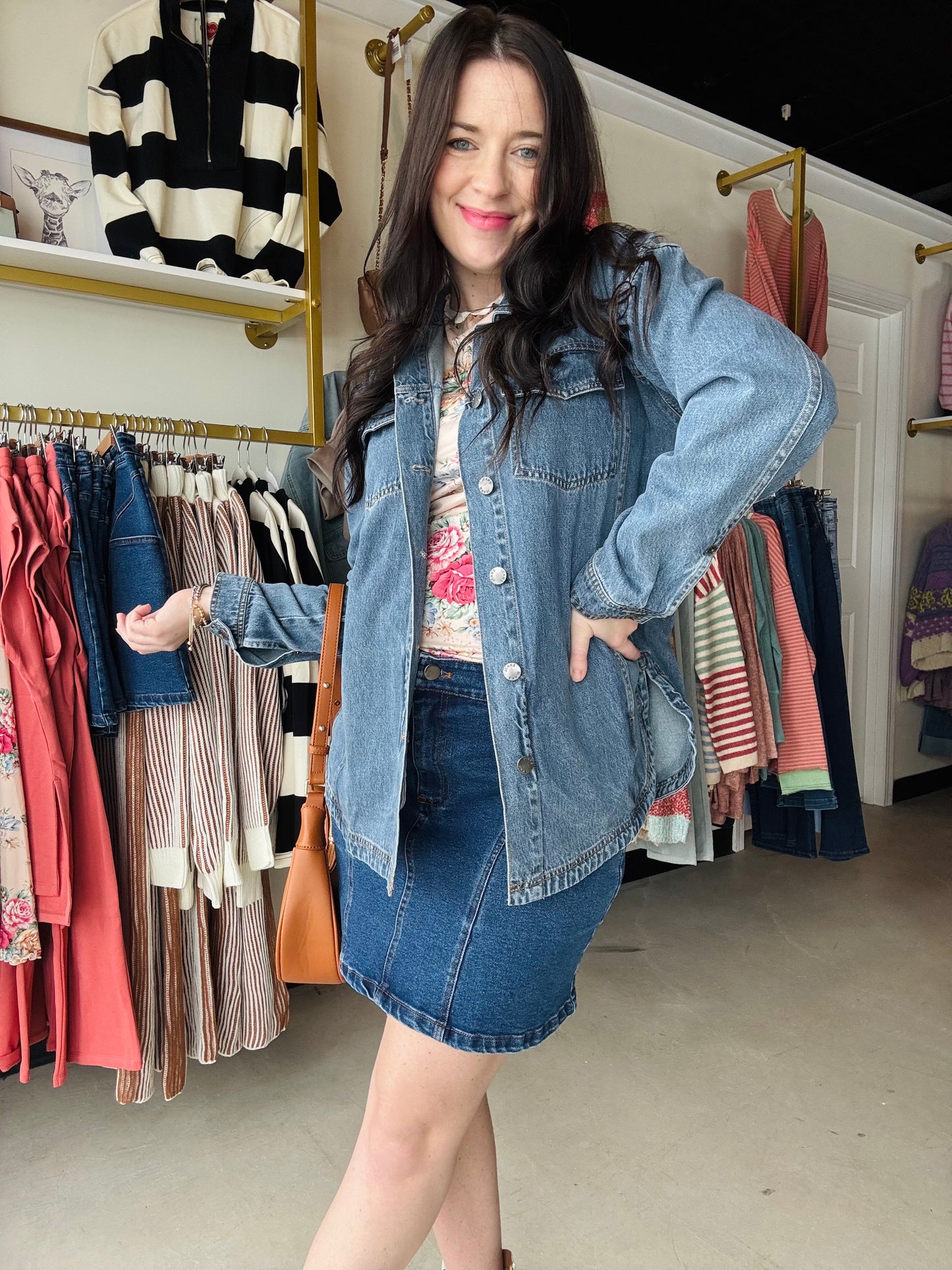 Denim Pocket Front Skirt