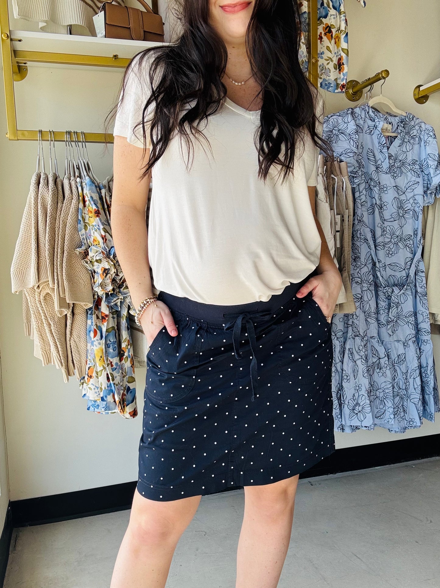White Tatiana V Neck