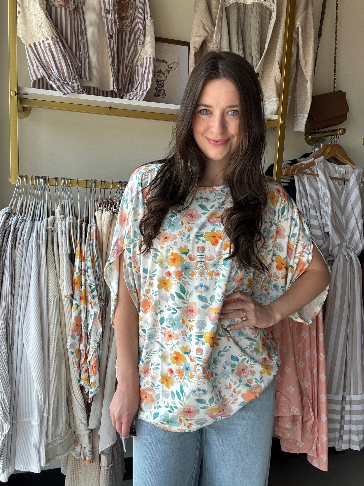 Watercolor Darcy Dolman Top