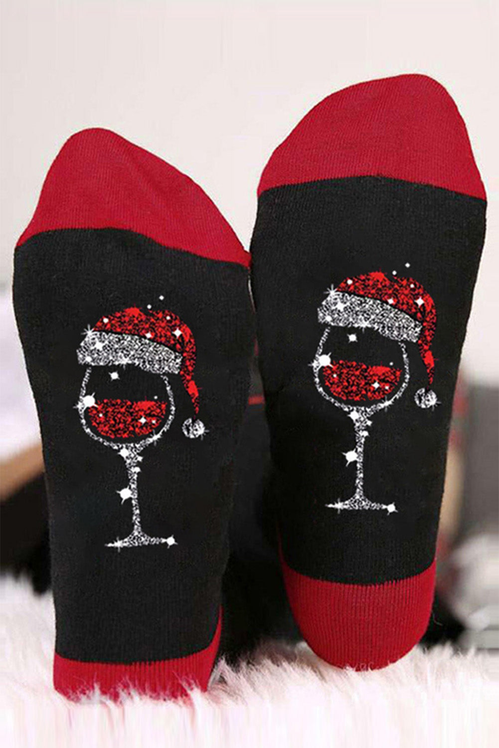 Wine Santa Socks