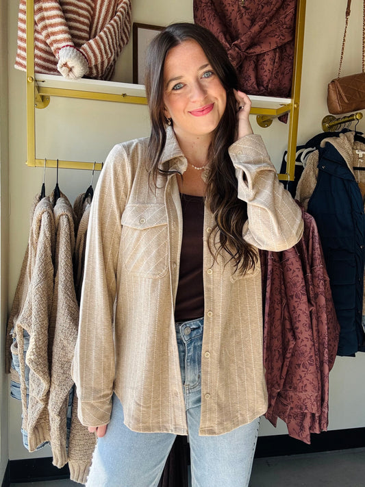 Camel Ivory Cassian Shirt