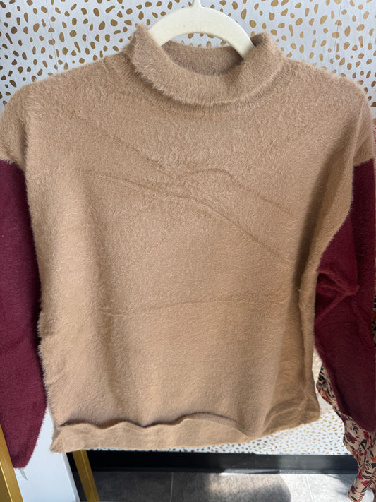 Collette Fuzzy Mockneck Sweater