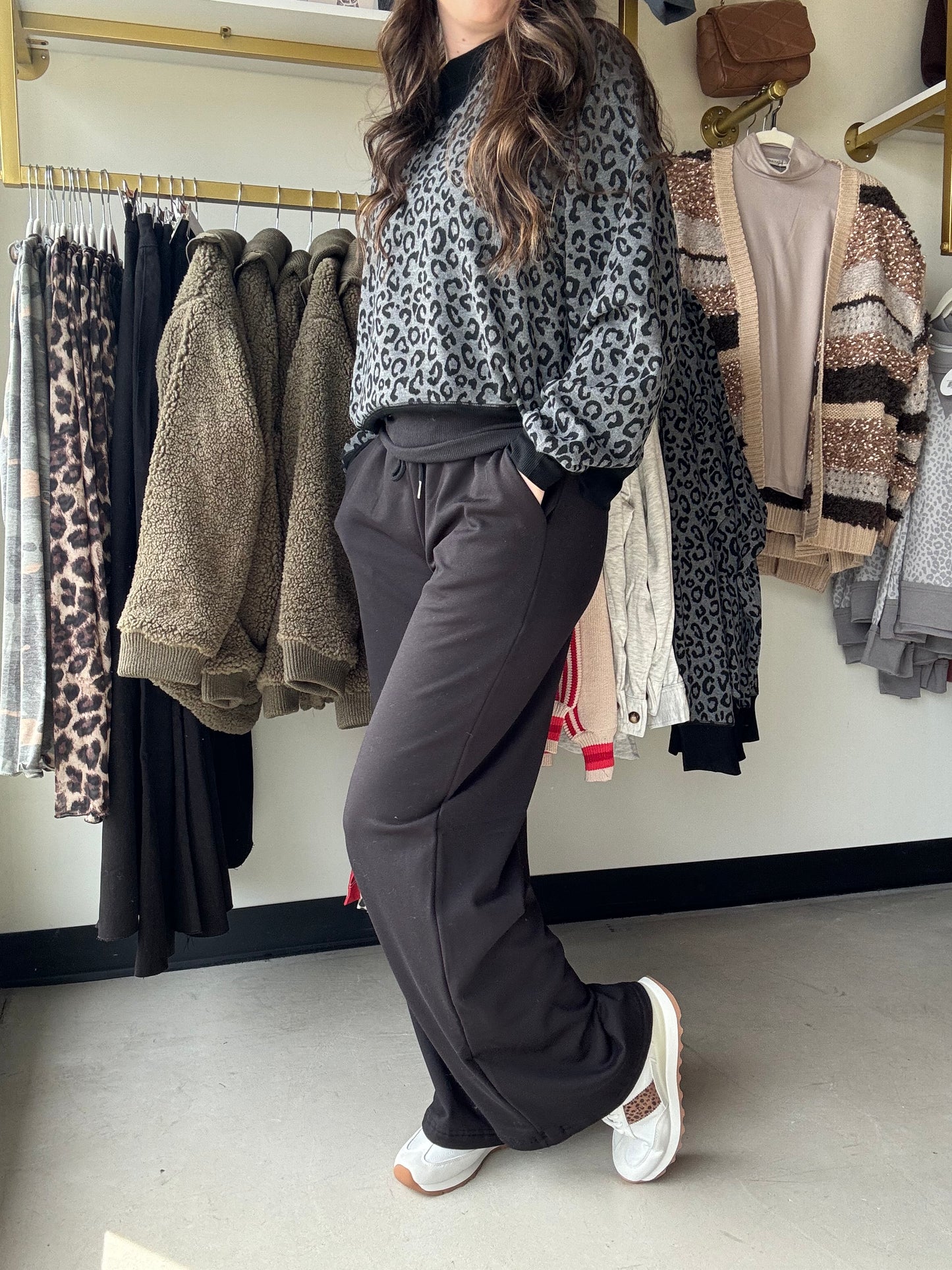 Jenna Wide Leg Fleece Pants