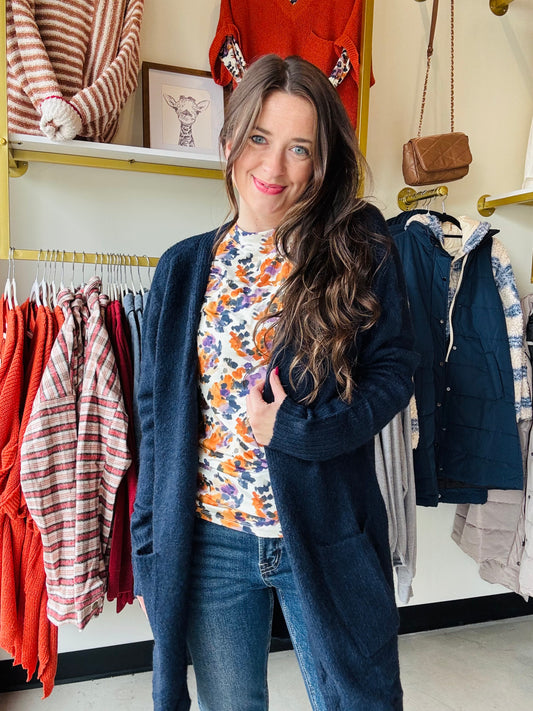 Navy Madison Cozy Cardigan