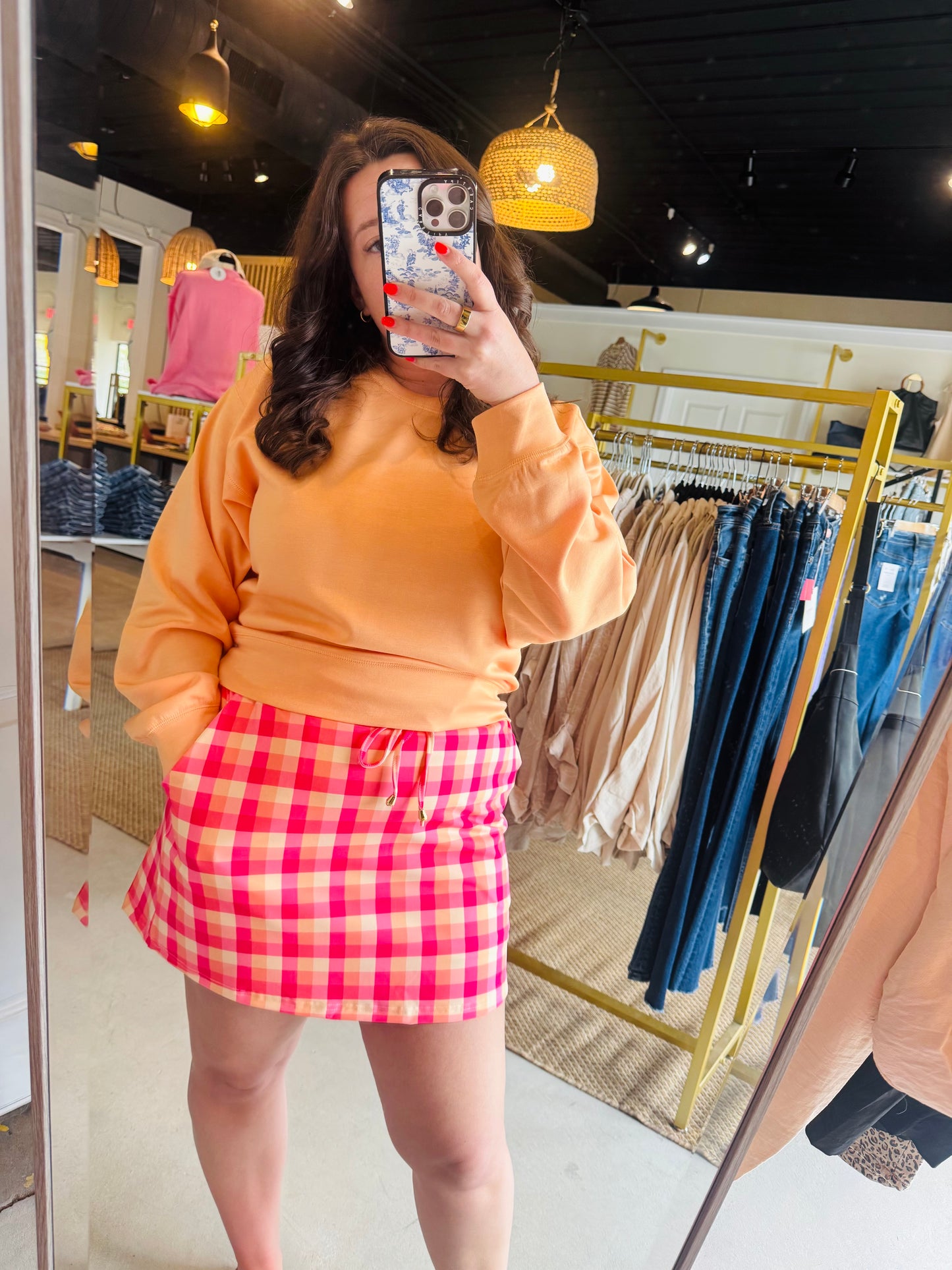 Apricot Crewneck Pullover