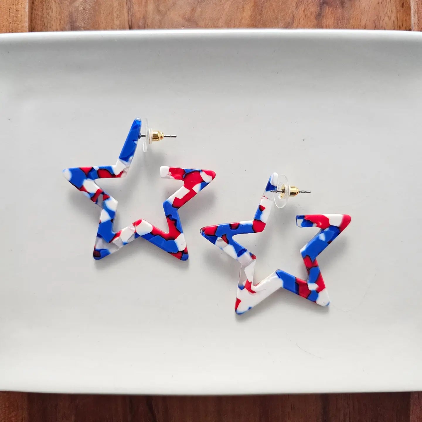 Star Patriotic Earrings
