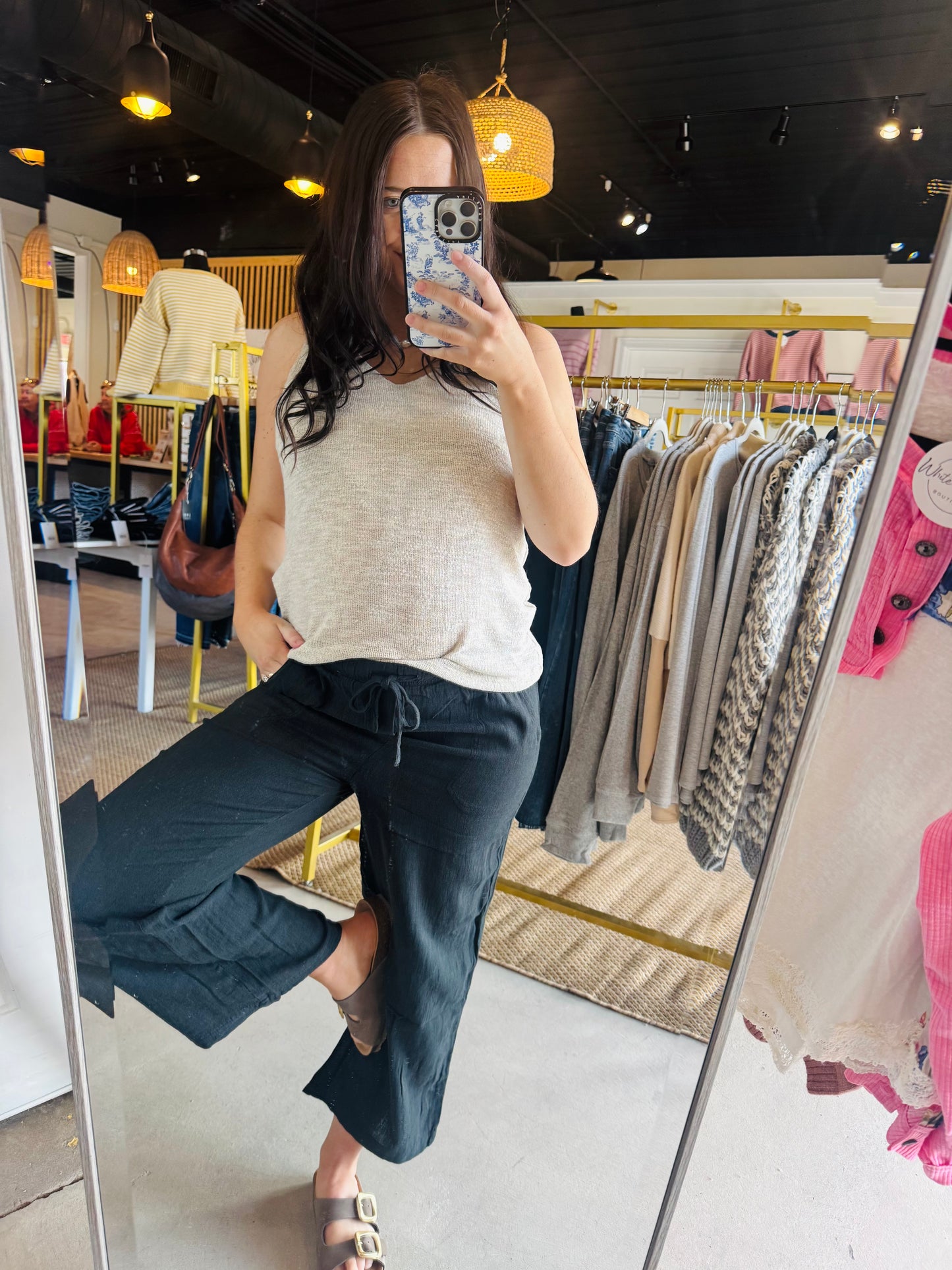 Black Lizzy Linen Pants