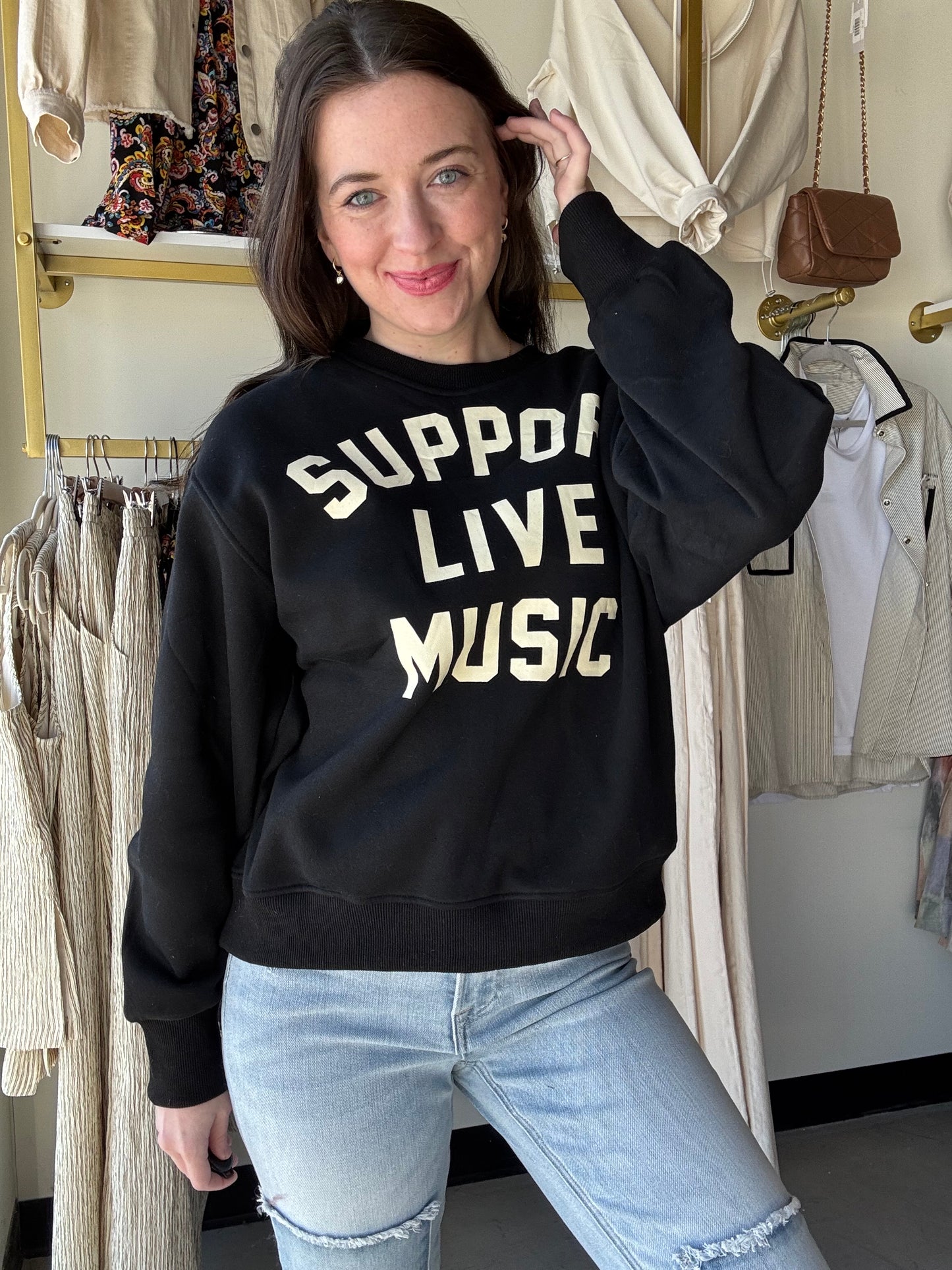 Support Live Music Crewneck