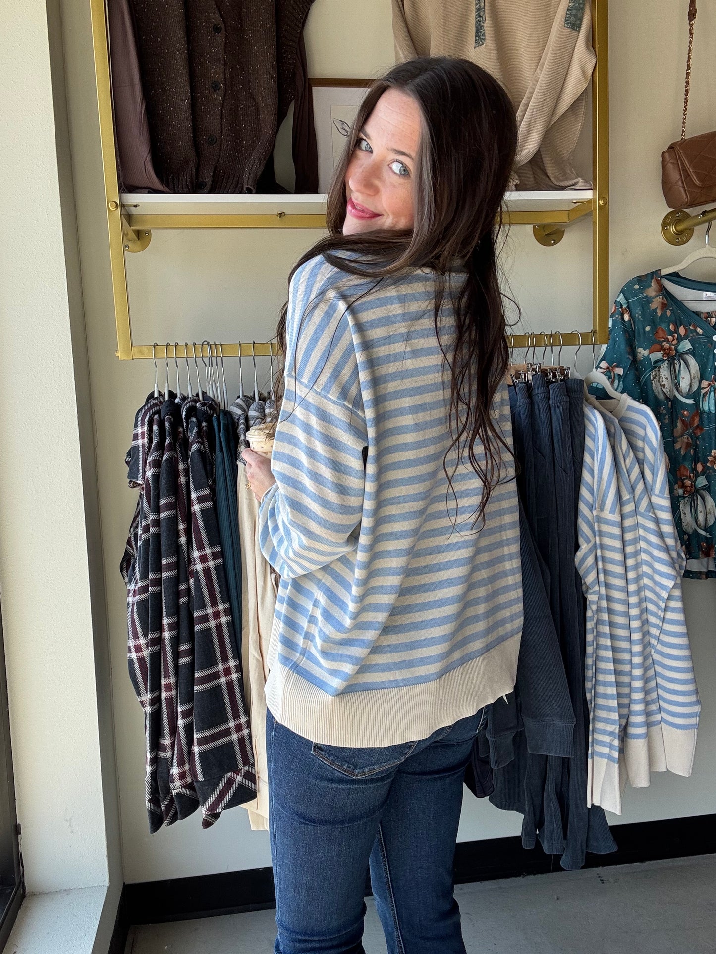 Cloud Ivory Stripe Sweater