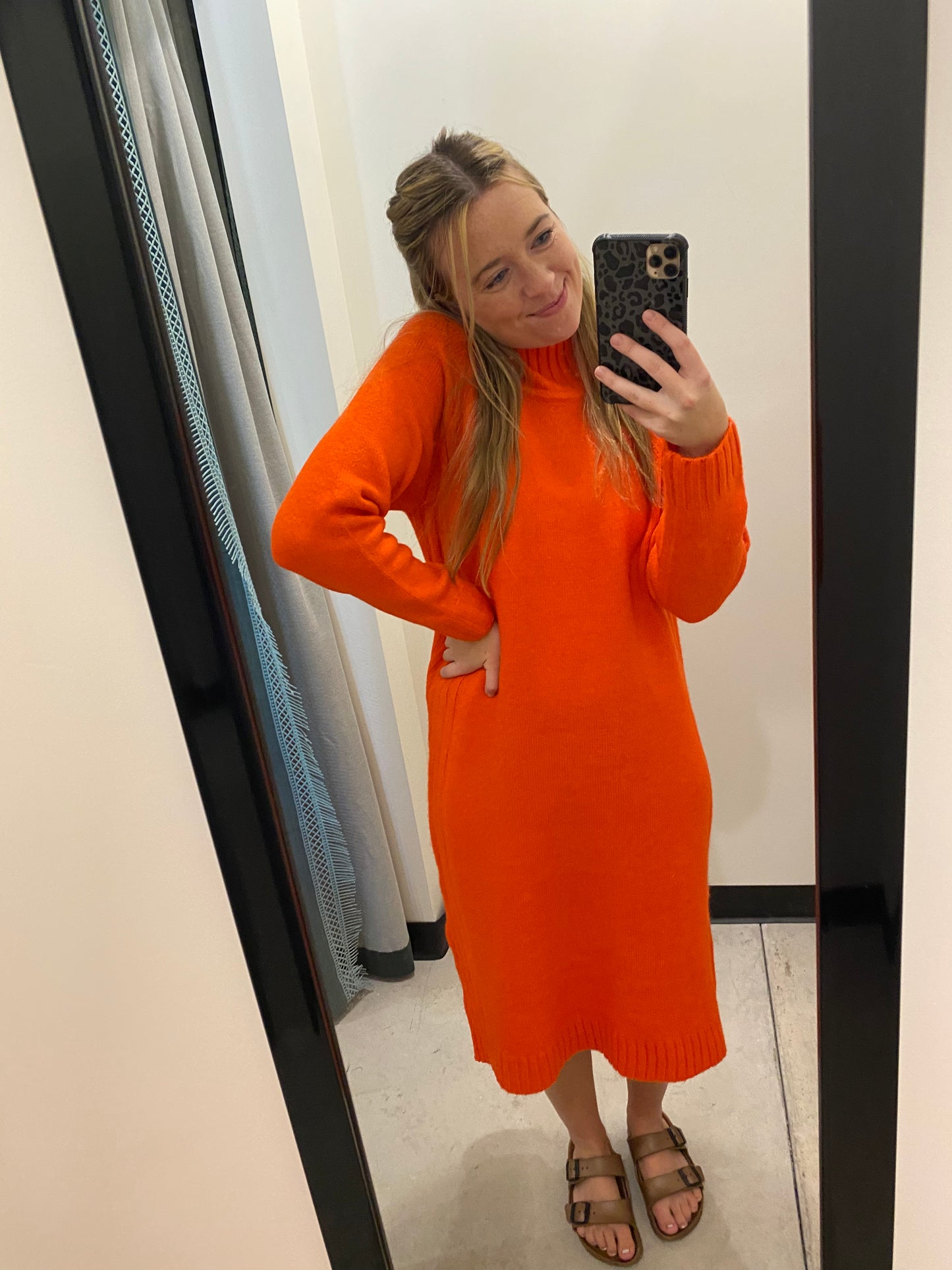 Orange Sweater Dress