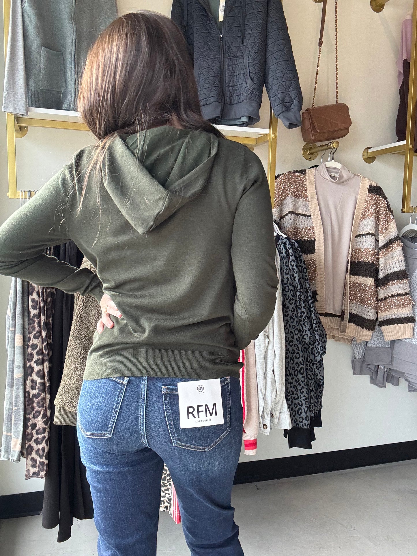 Dark Olive Sweater Hoodie