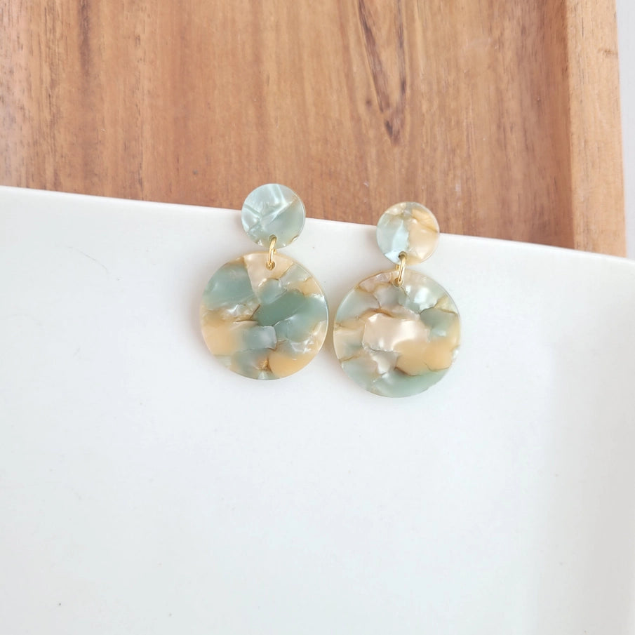 Blond and Sage Addy Earrings
