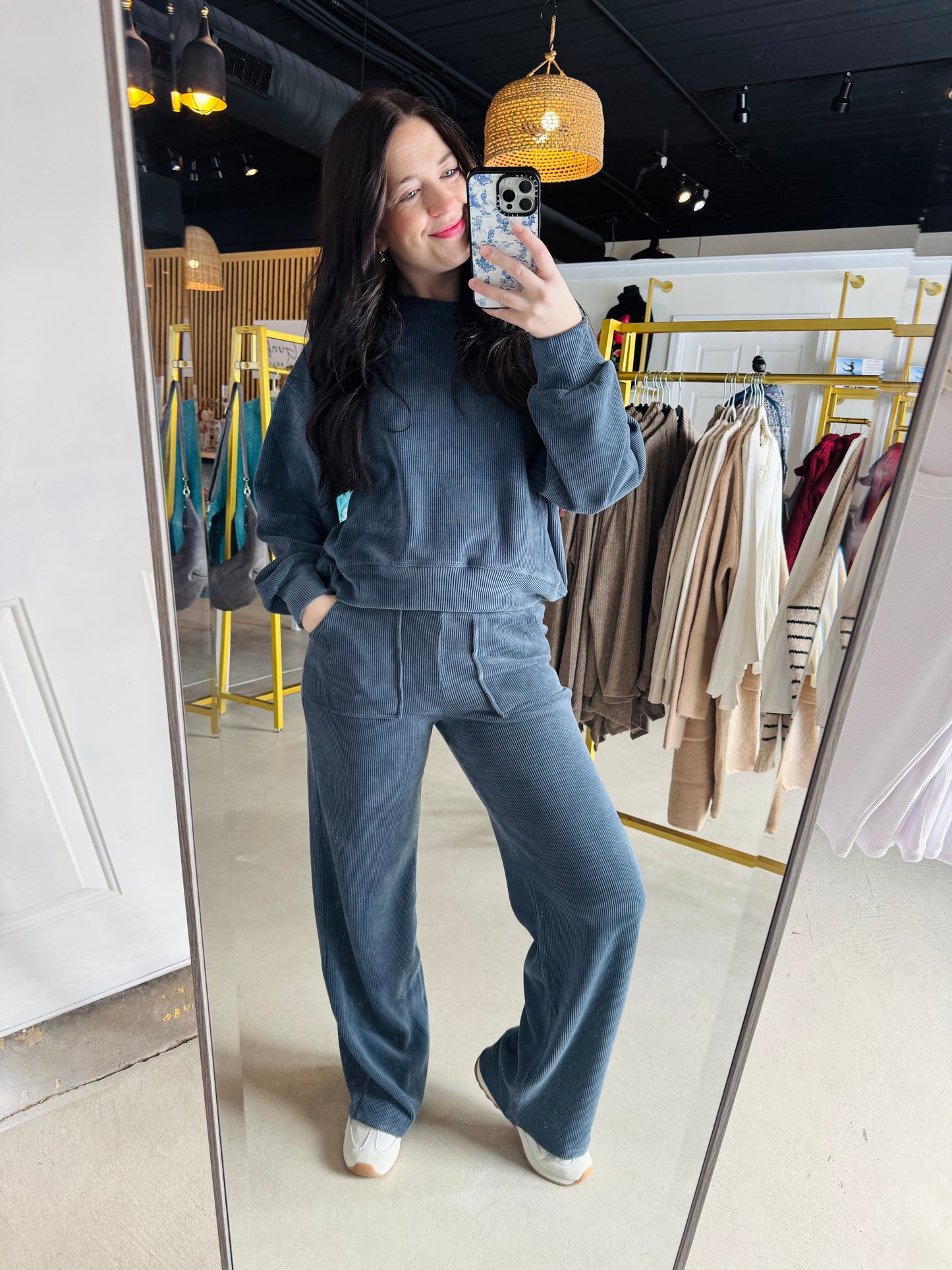 Denim Corduroy Pullover