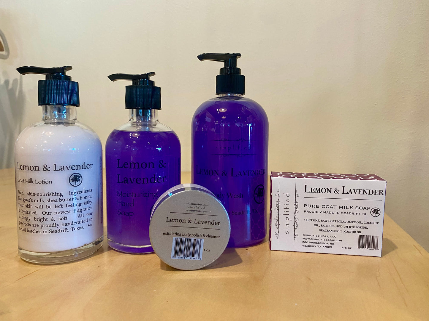 Simplified Soaps and Moisturizer- Lemon and Lavender