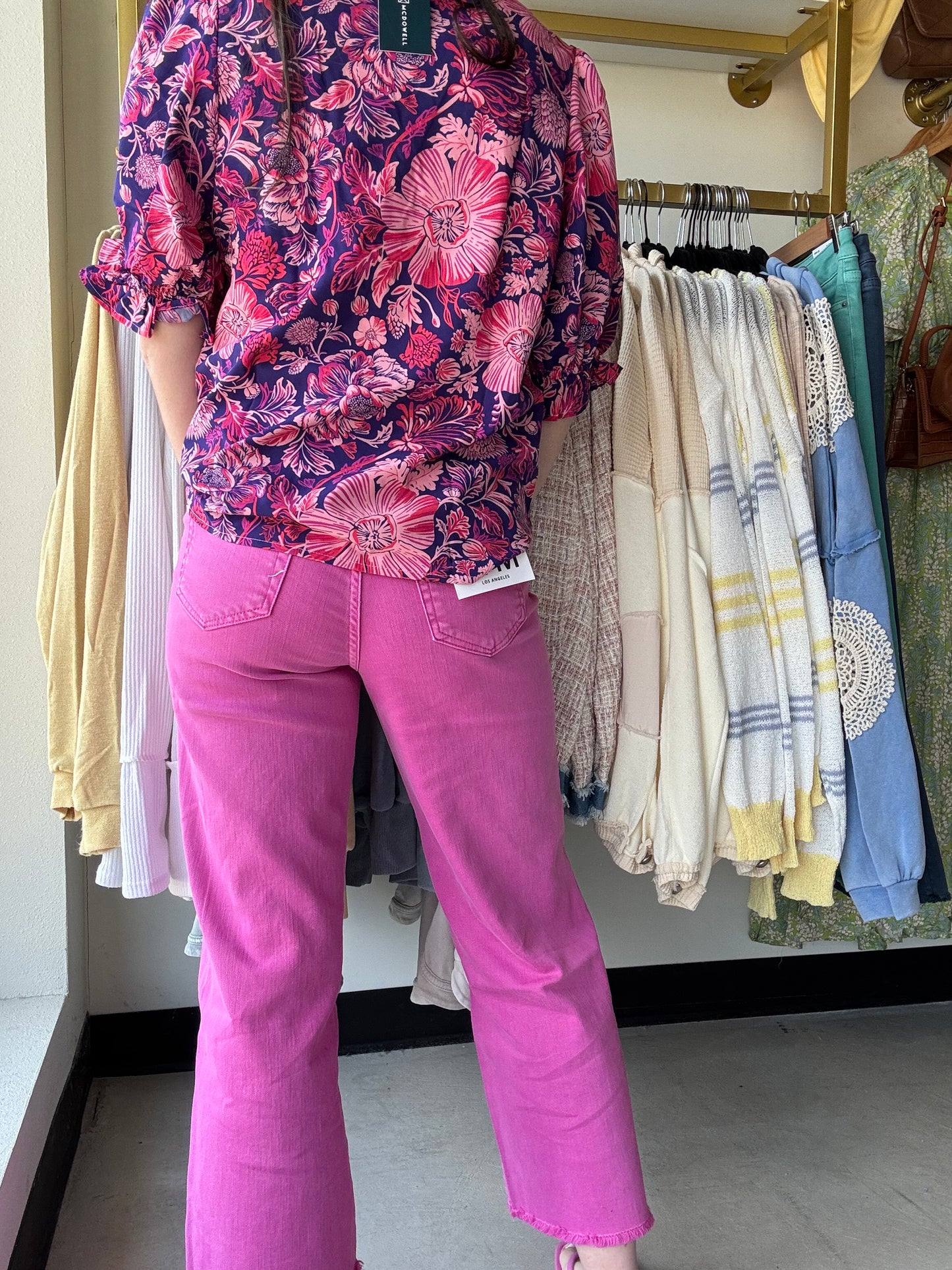 Pink Rouge Cropped Chloe Denim - RFM