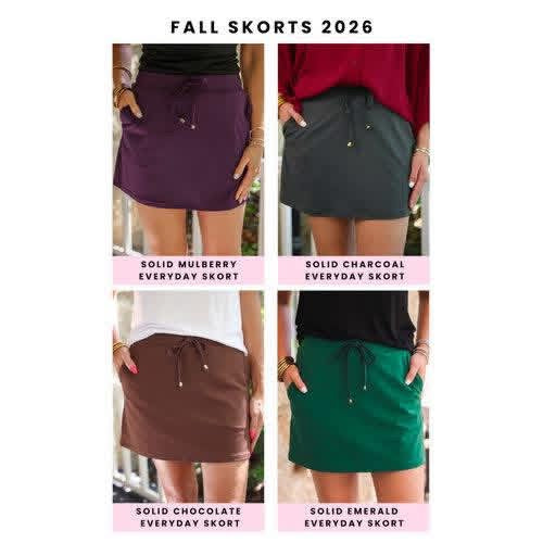 Preorder - Jess Lea Solid Mulberry Skort