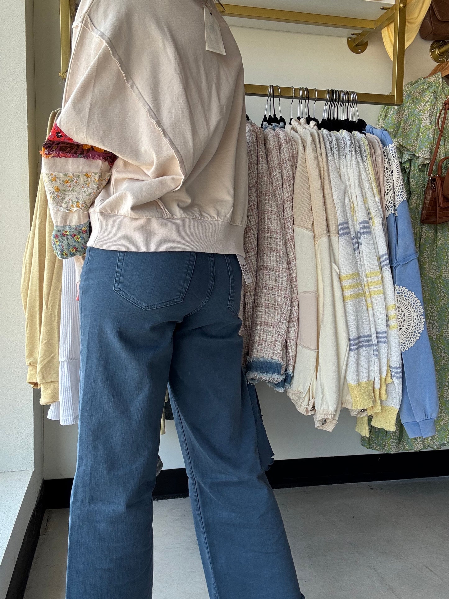 Slate Cropped Chloe Denim - RFM