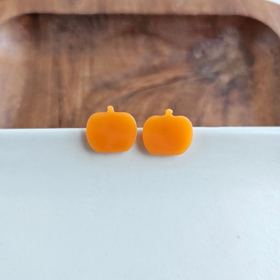Pumpkin Stud Earrings