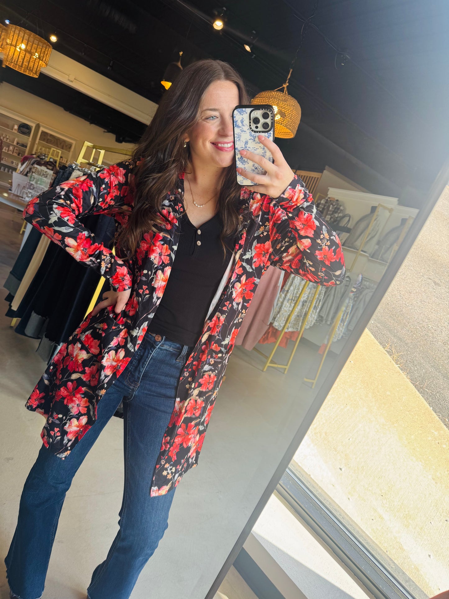 Sunset Floral Classic Cardigan
