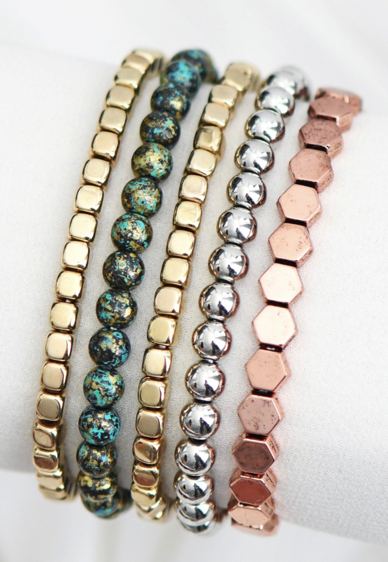 Multicolored Beaded Bracelet Set