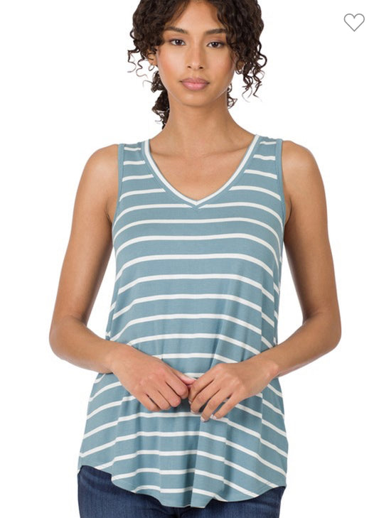 Blue Grey/ Ivory Tank