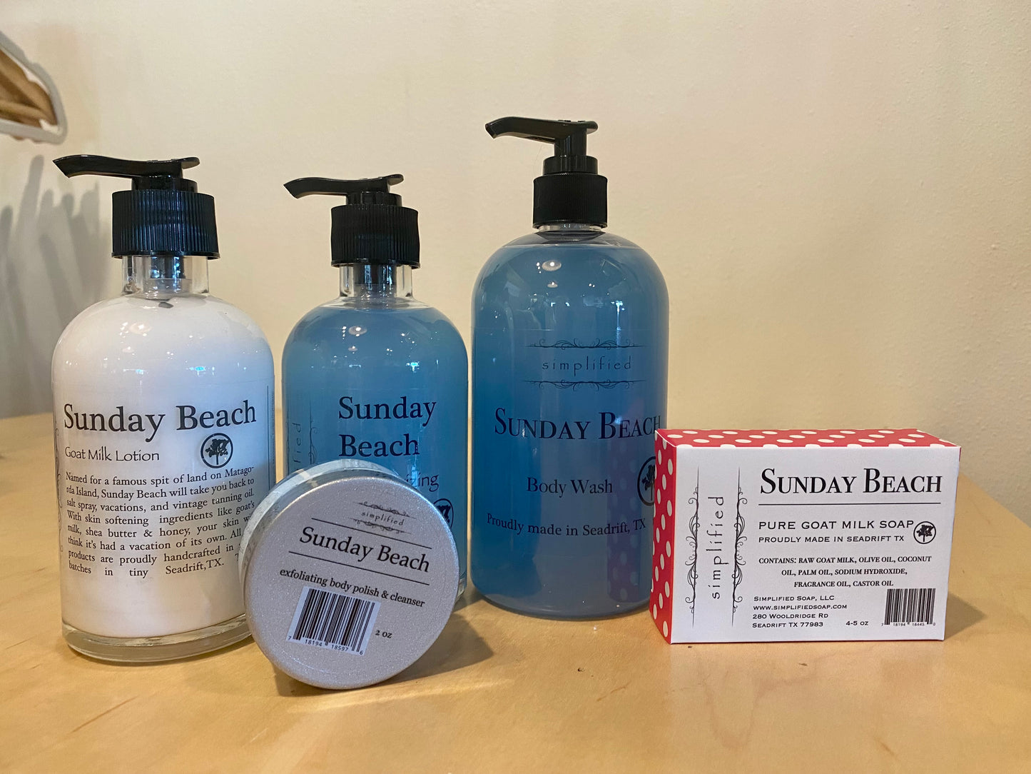 Simplified Soaps and Moisturizer- Sunday Beach