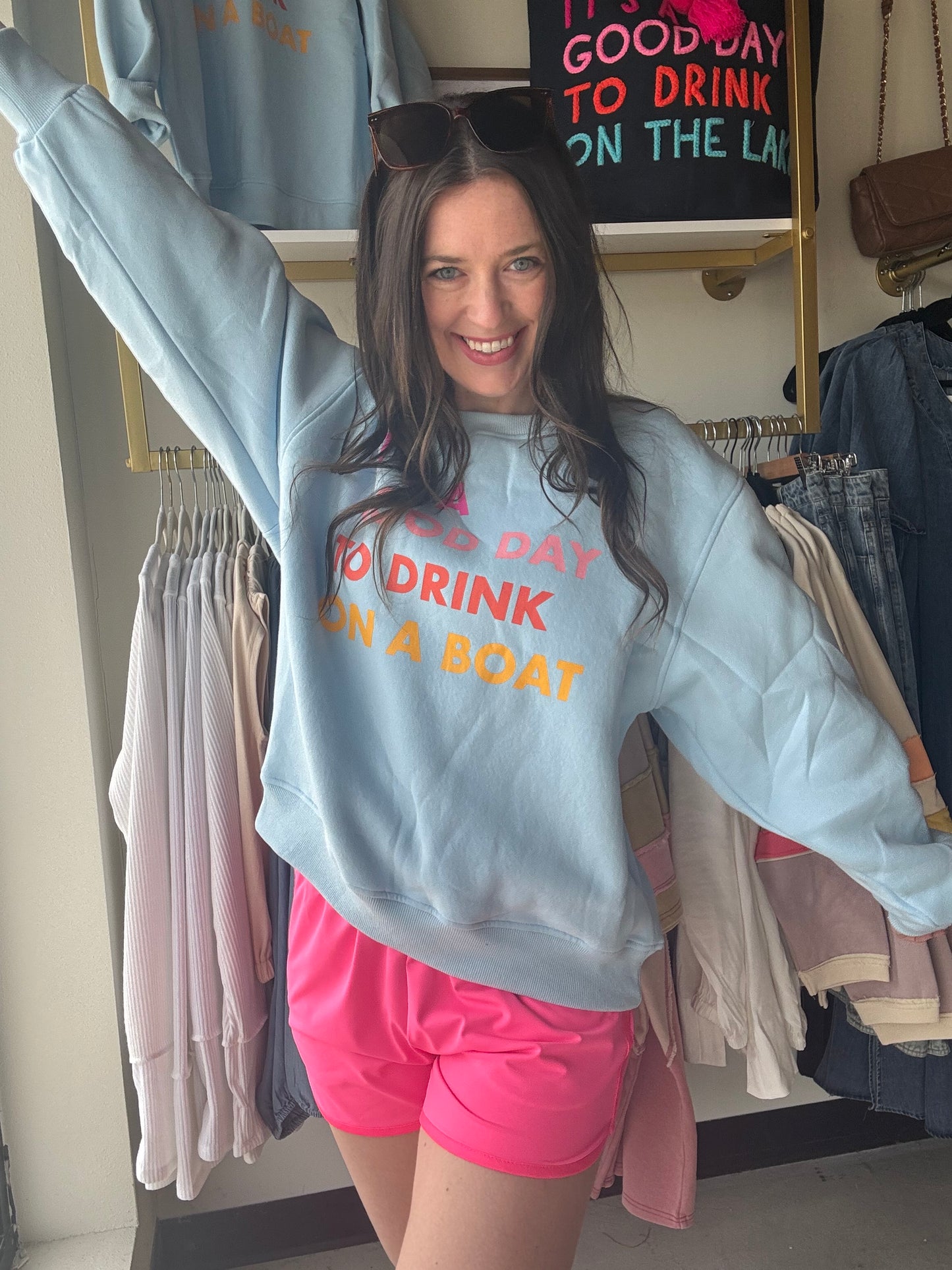 Drink on a Boat Crewneck