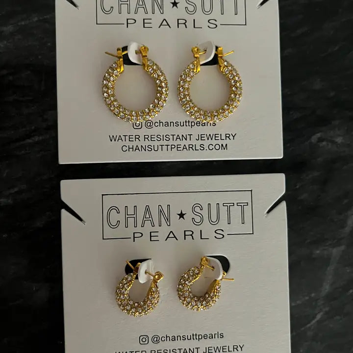 Medium Diamond Hoops