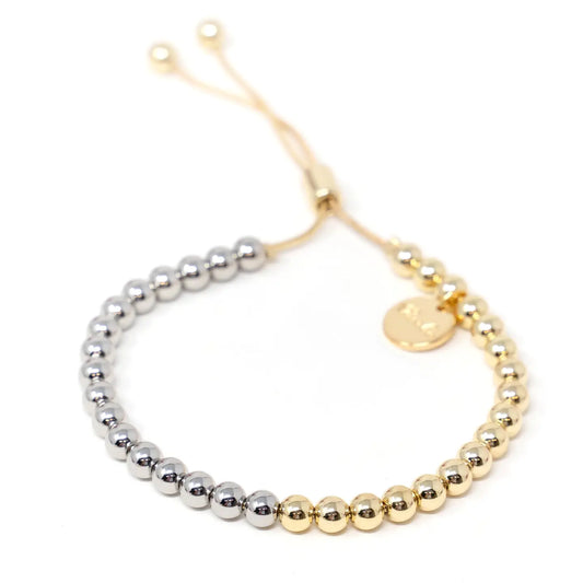Two Tone Adjustable Bracelet  - 5mm