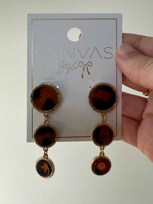 Bethany Disc Tortoise Earrings