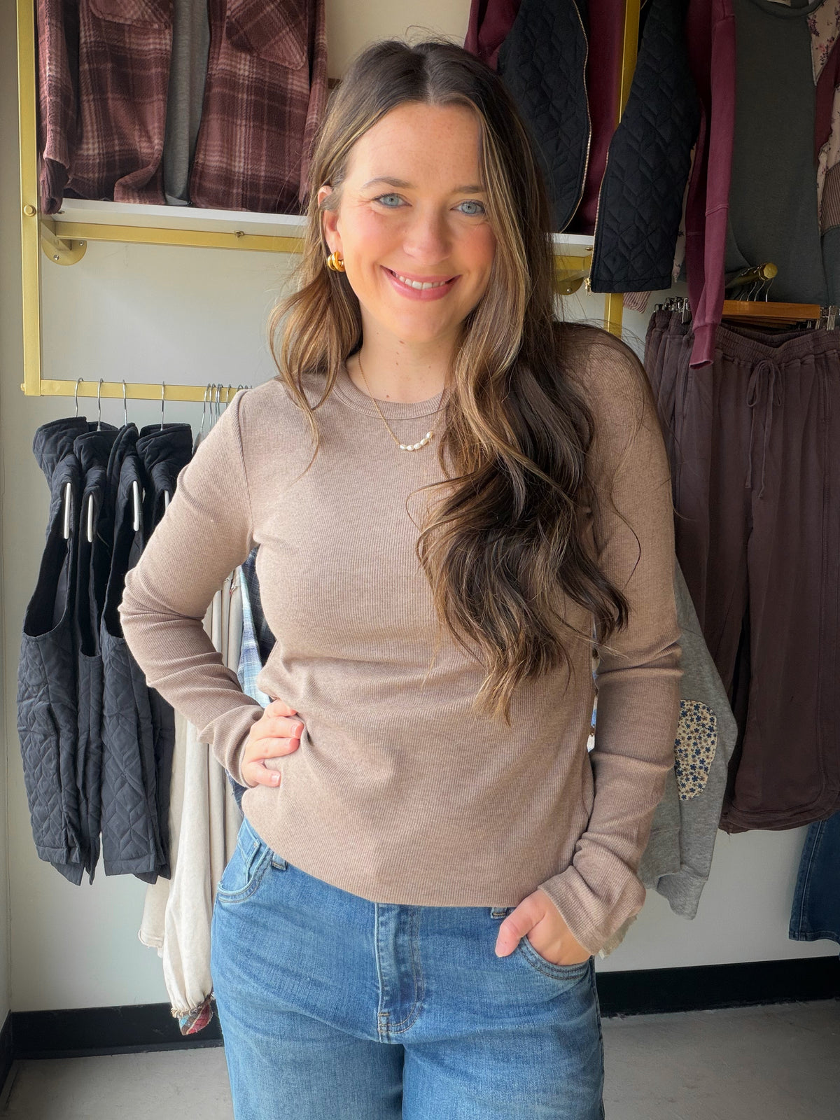 Heather Ash Brown Jess Top