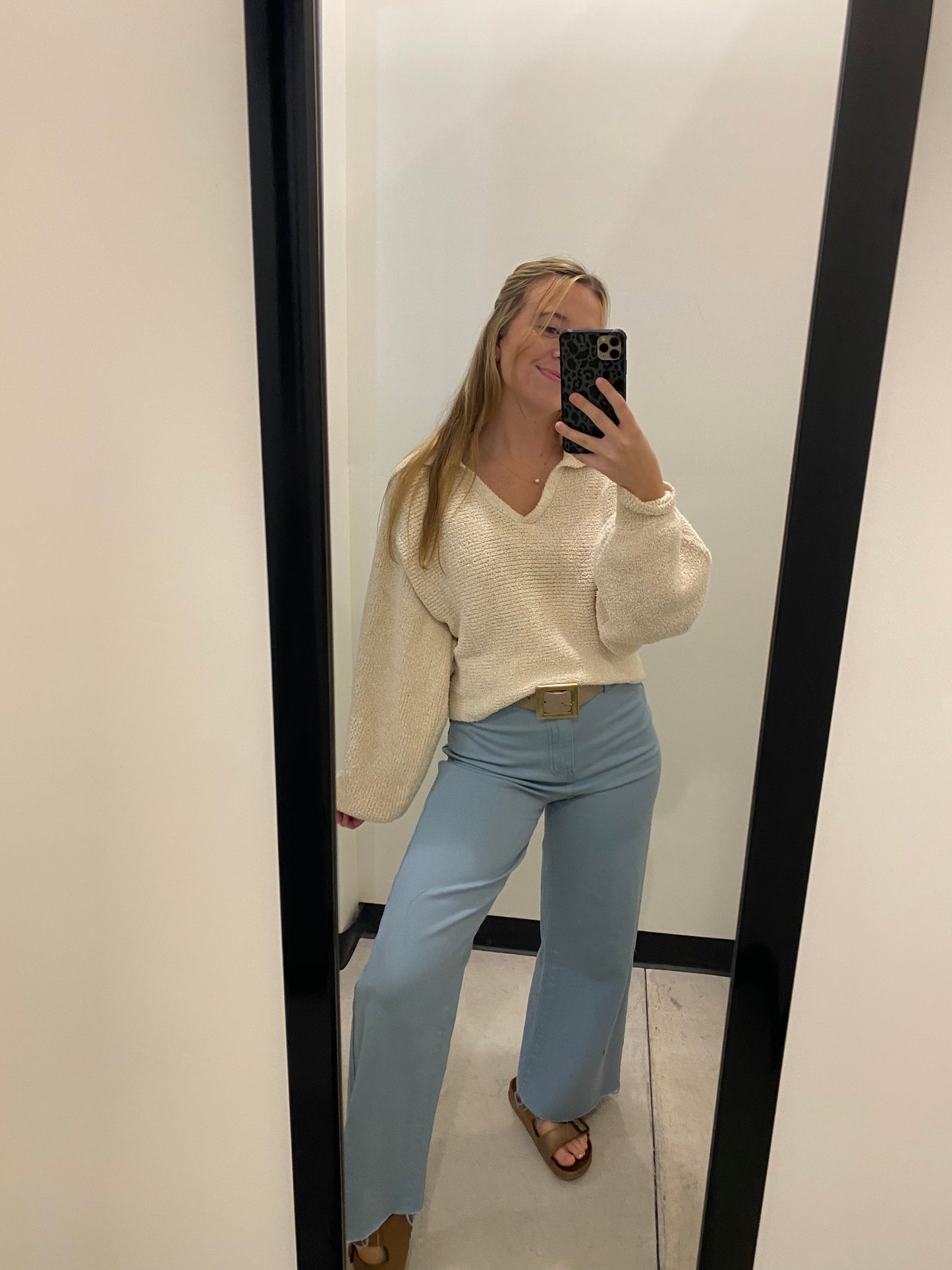 Cream Collared Sweater