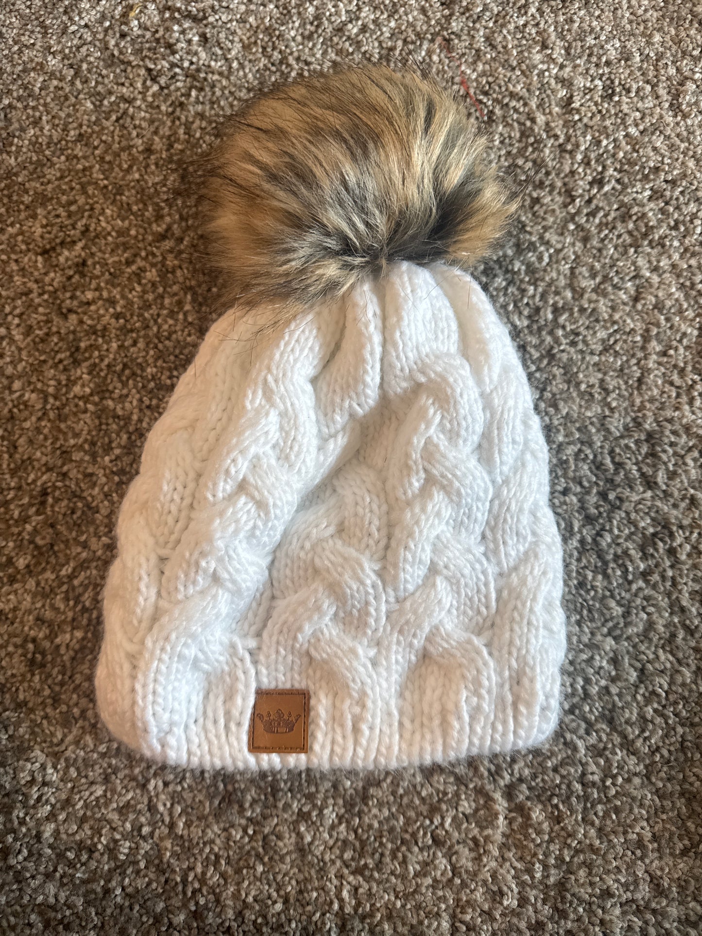 White Pom Hat