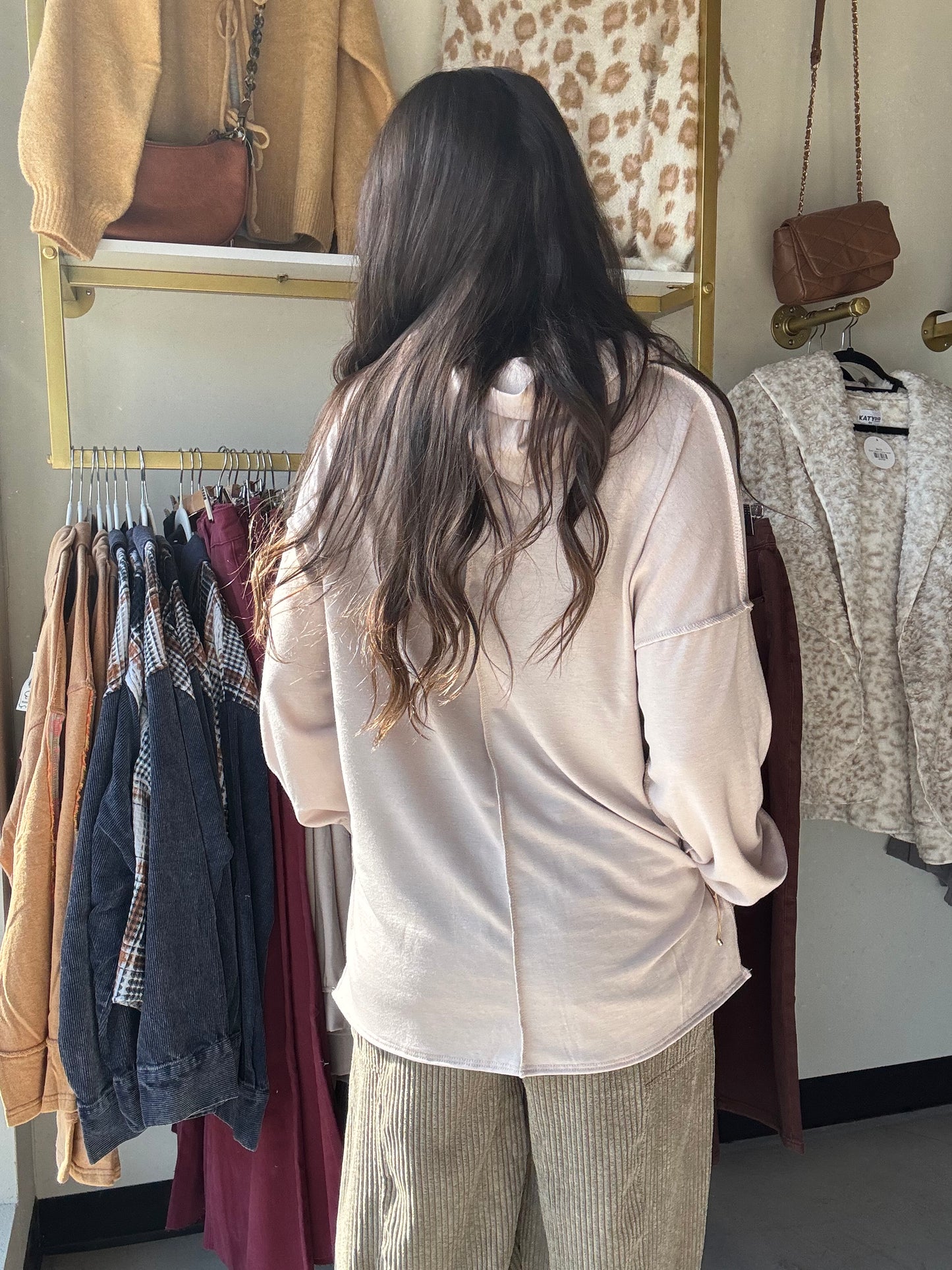 Plaid Band Pullover Hoodie