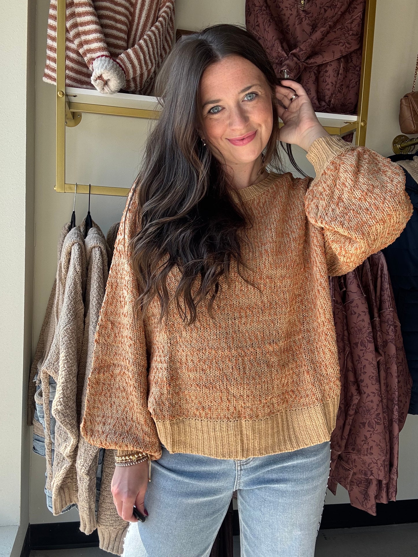 Caramel Crewneck Sweater