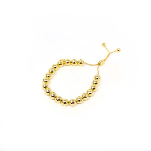 Gold Adjustable Bracelet - 8mm