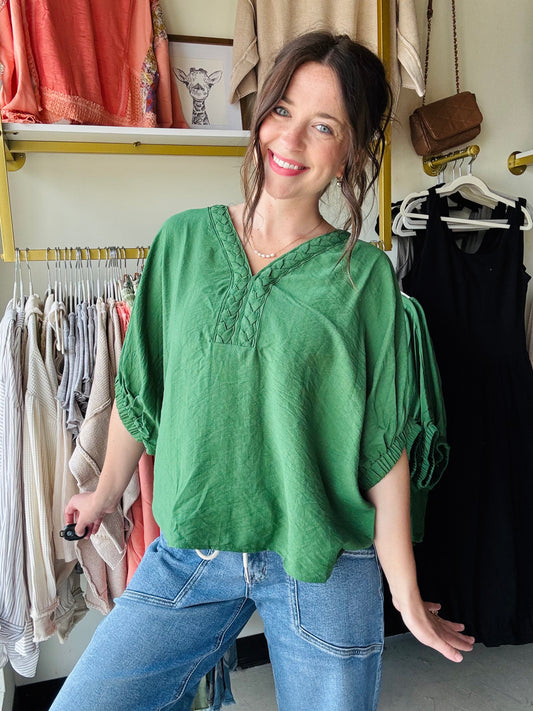 Fern Braided Dolman Top