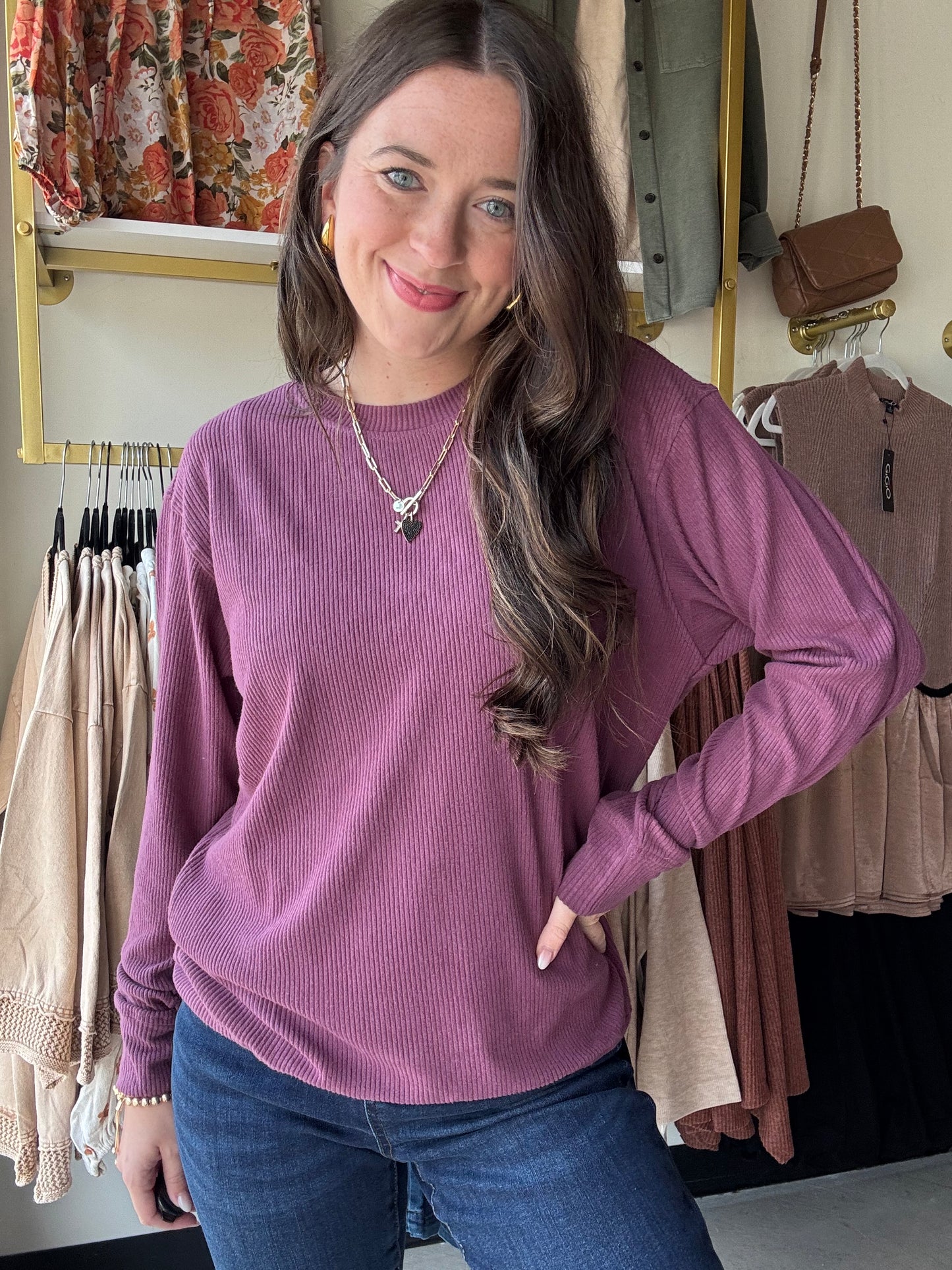 Plum Corrine Pullover