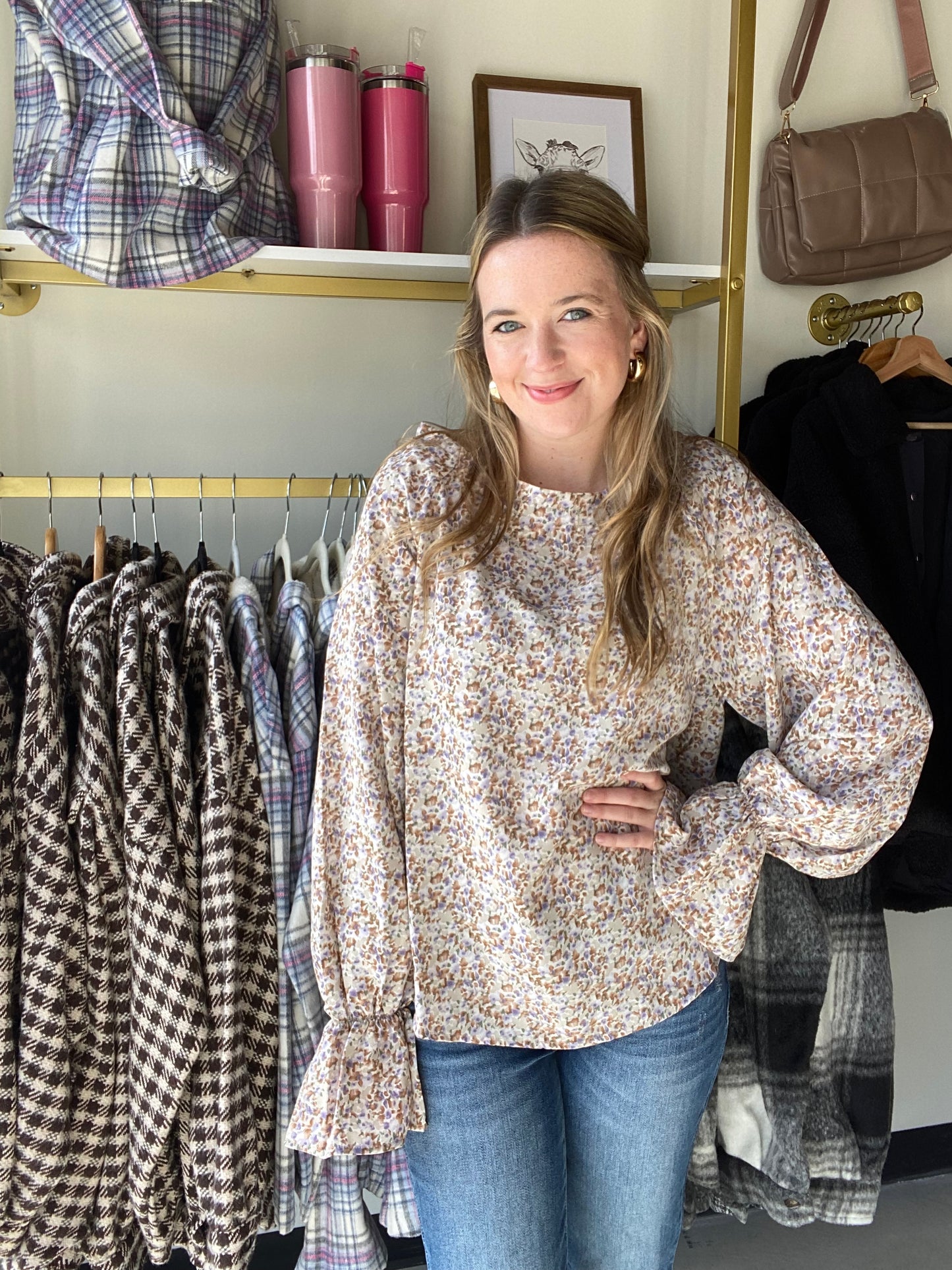 Lavender Mix Raglan Sleeve Blouse