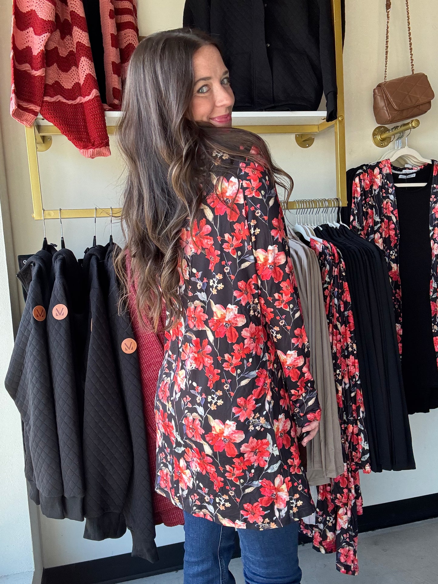 Sunset Floral Classic Cardigan