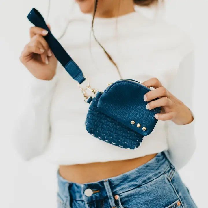 Wonderlust Woven Pouch - Blue