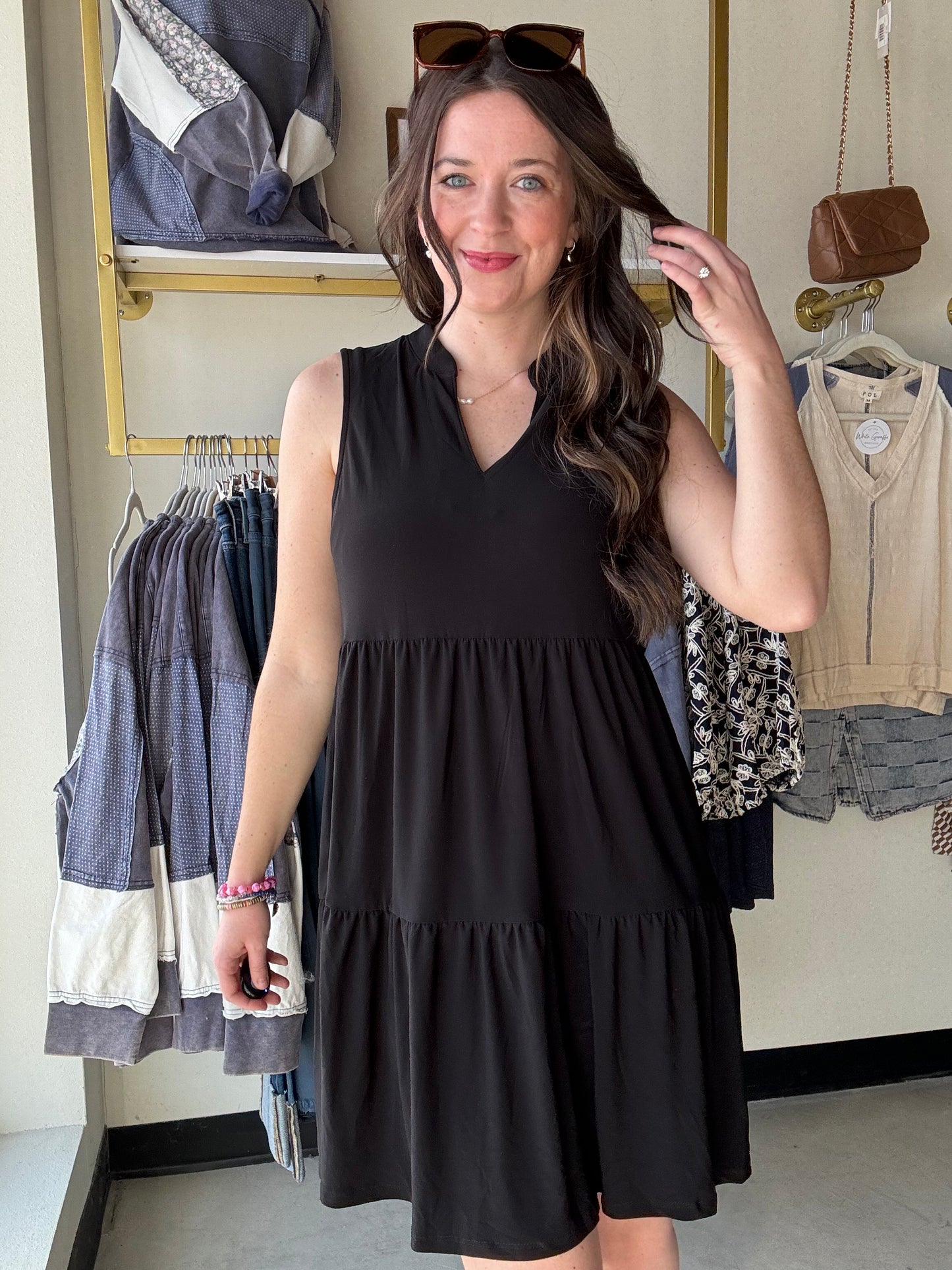Black Tiered Lizzy Dress