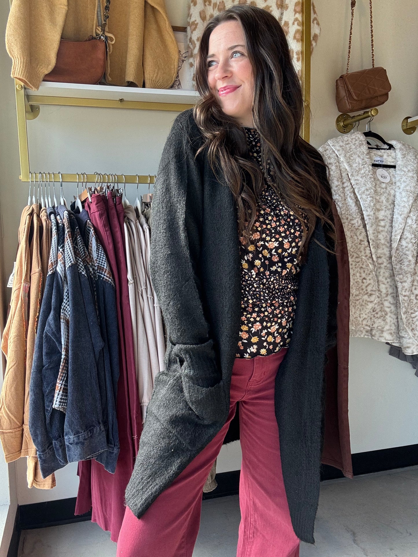 Black Madison Cardigan