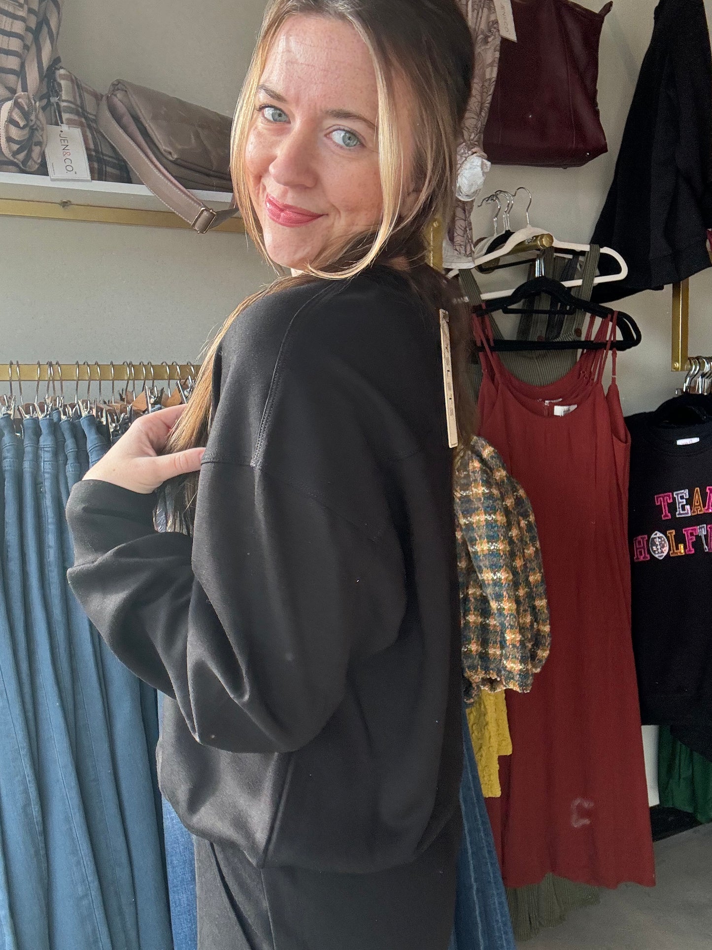 Black Scuba Crewneck Sweatshirt