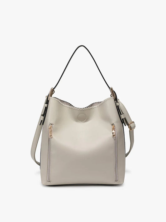 Alexa Two in One Hobo Bag - Greige