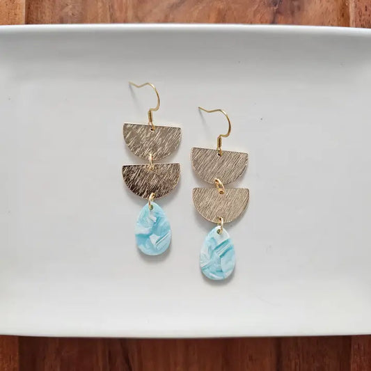 Aria Earrings - Aquamarine