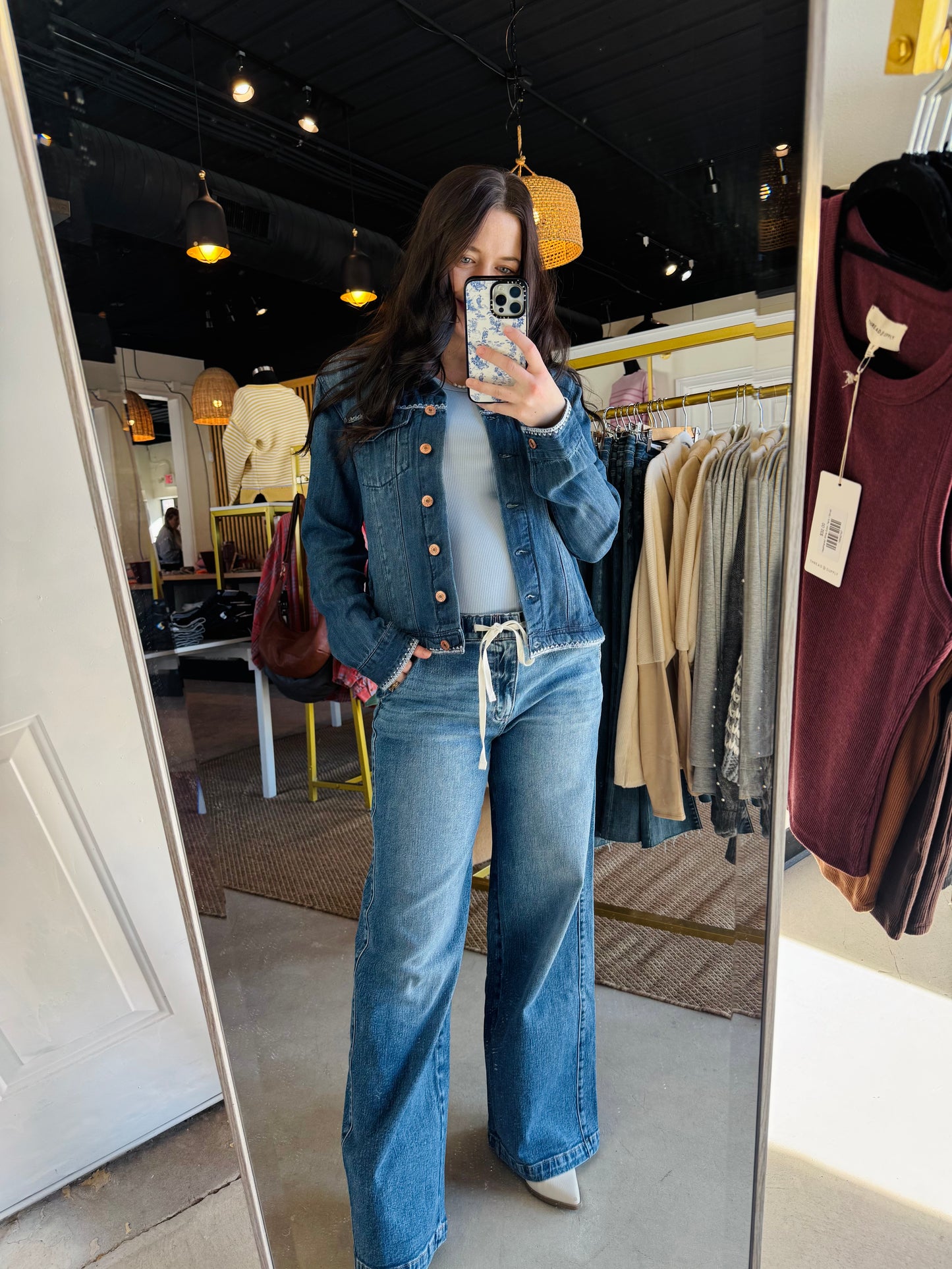 Embroidered Detail Jackie Jacket